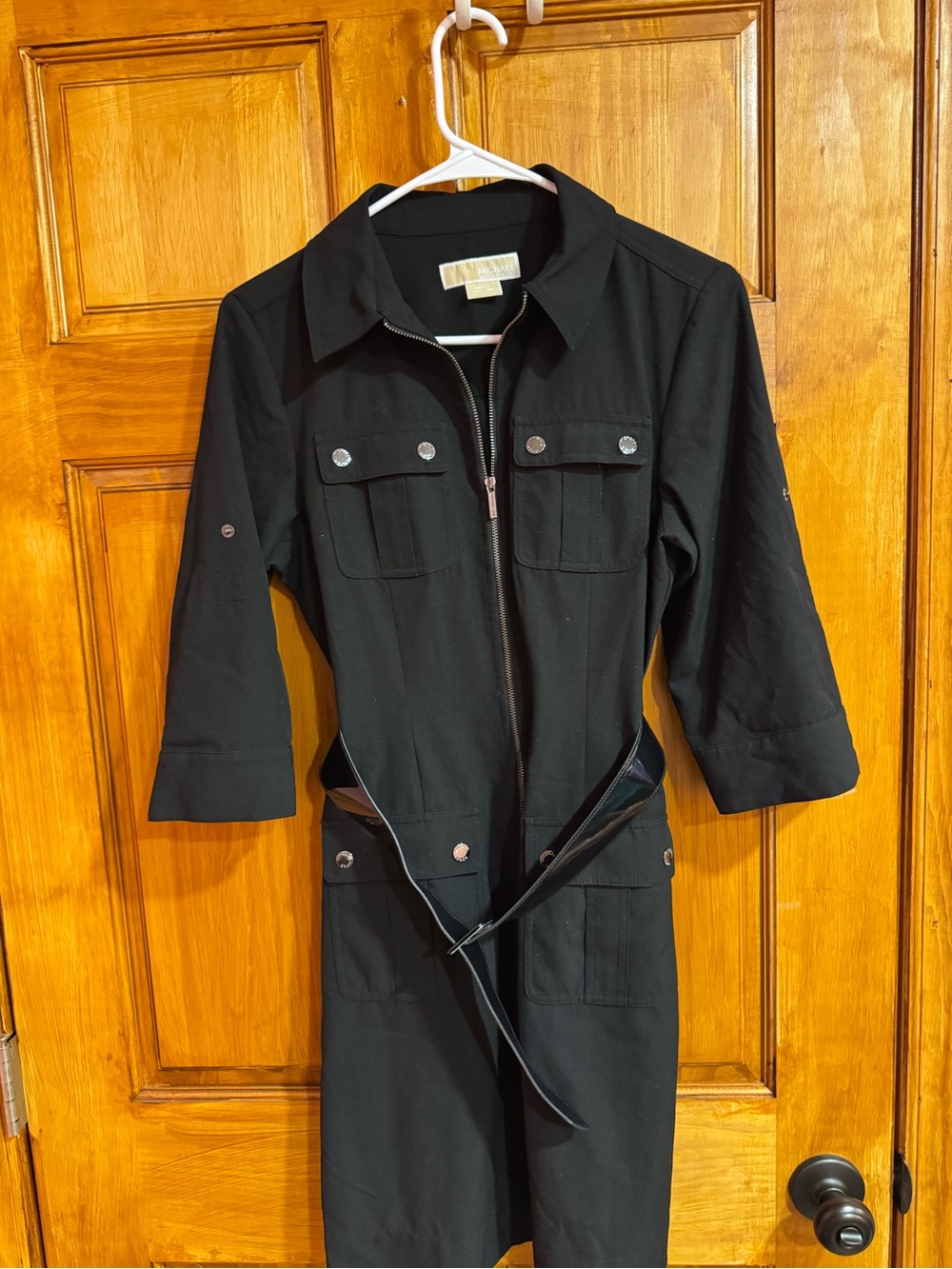 Michael Kors Black Utility Trench Coat